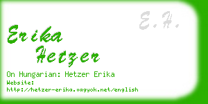 erika hetzer business card